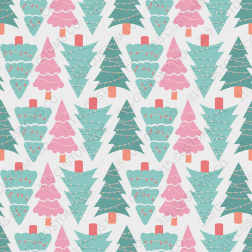 Vintage Pastel Christmas 8 - Printed Vinyl