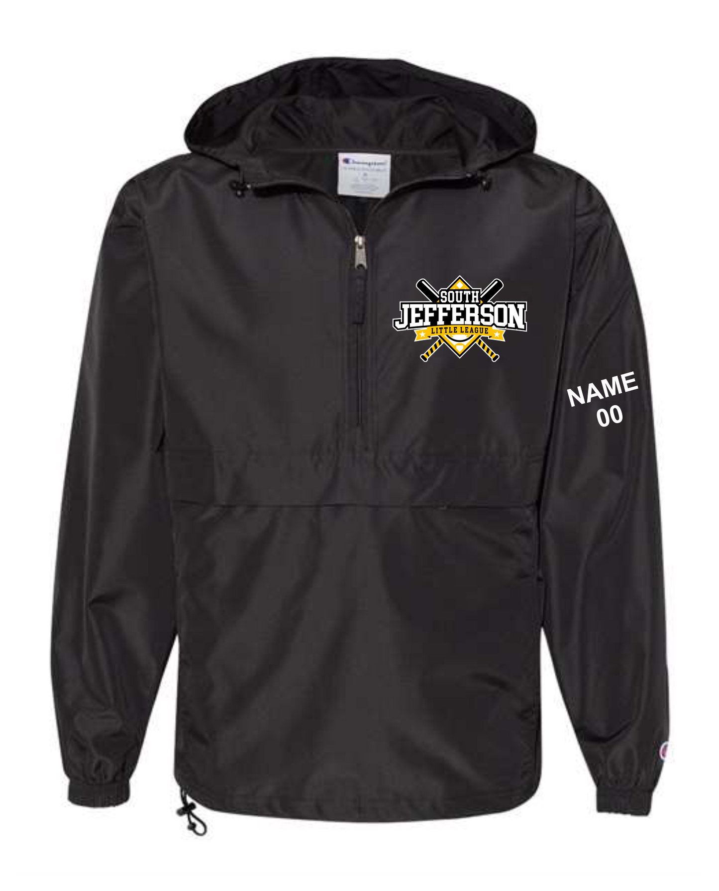 SJLL Logo Adult Champion Hooded Packable Quarter-Zip Jacket