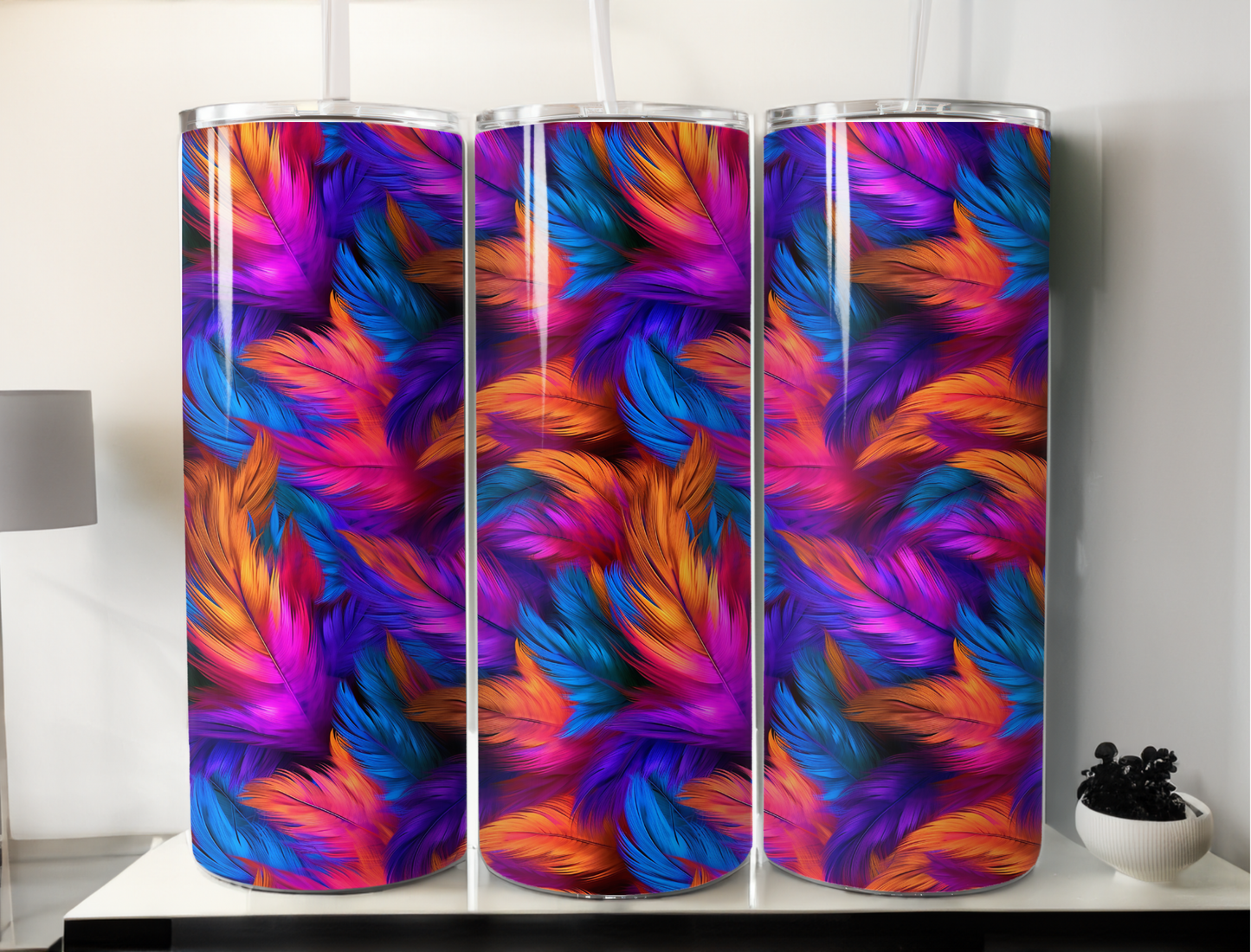 3D Feather Tumbler/Wrap