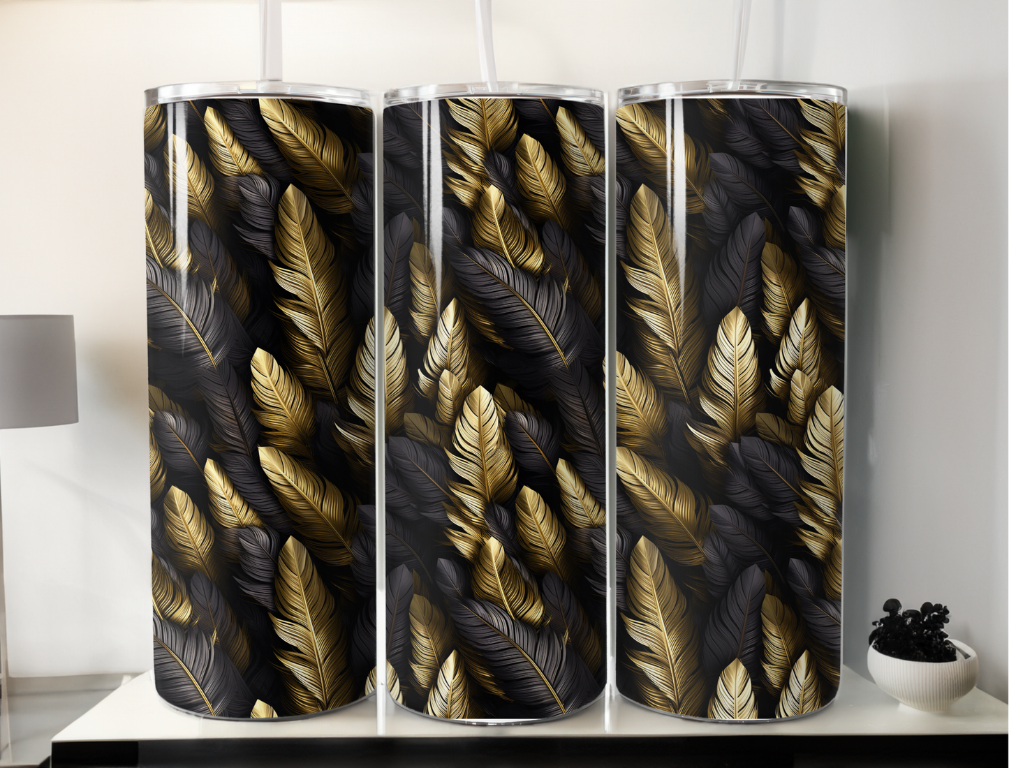 3D Feather Tumbler/Wrap