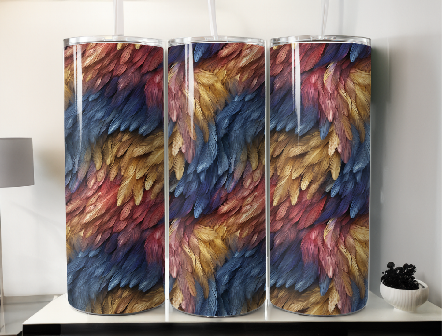 3D Feather Tumbler/Wrap