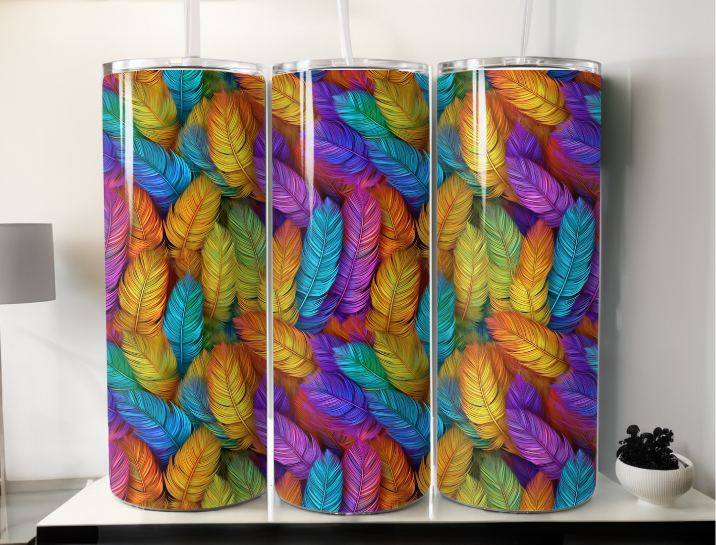 3D Feather Tumbler/Wrap