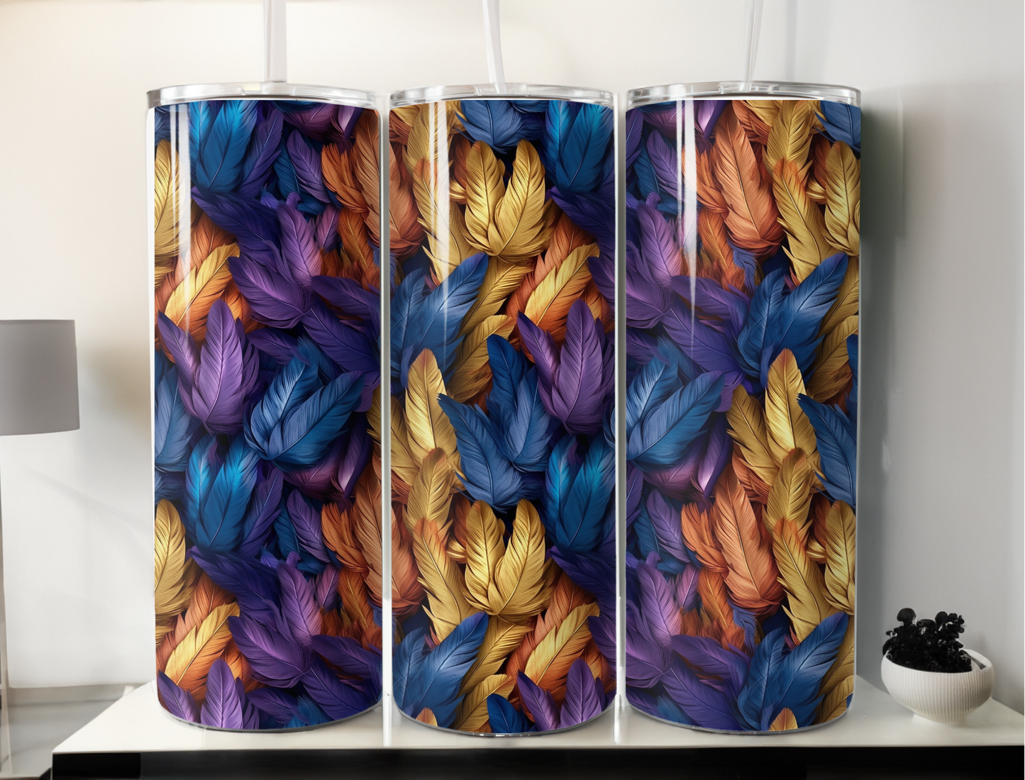 3D Feather Tumbler/Wrap