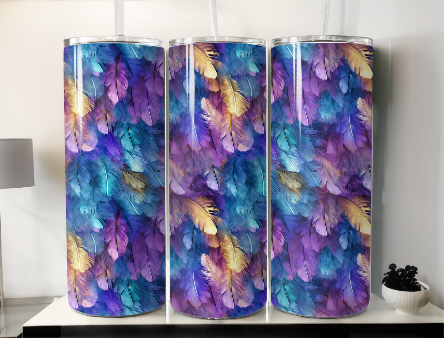 3D Feather Tumbler/Wrap