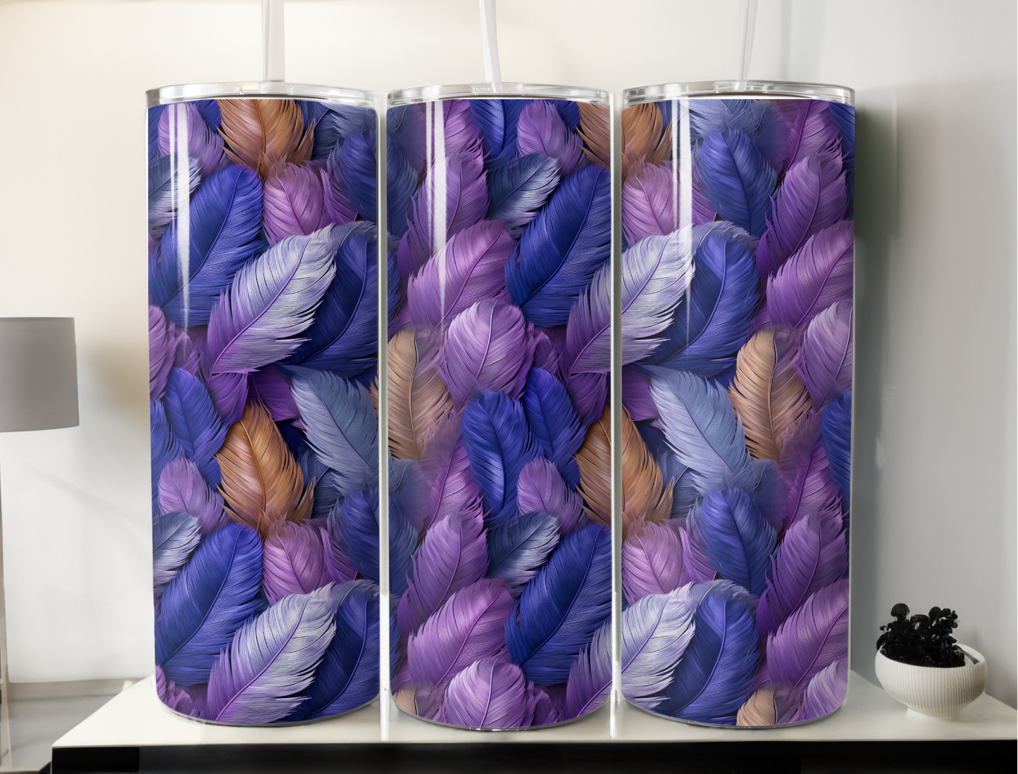 3D Feather Tumbler/Wrap