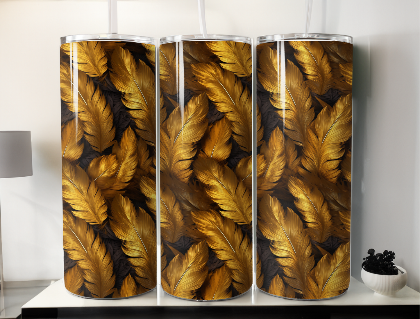 3D Feather Tumbler/Wrap