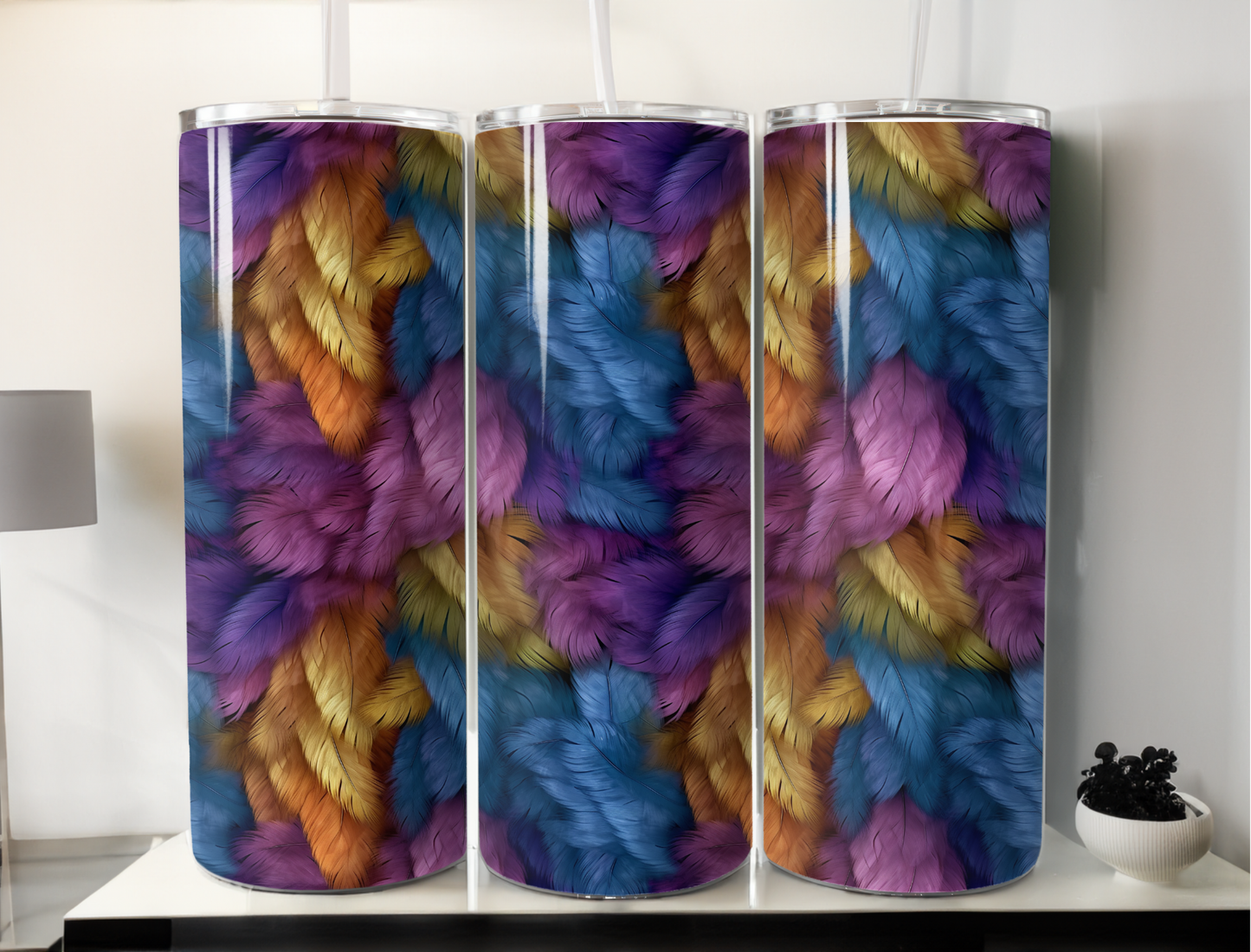 3D Feather Tumbler/Wrap
