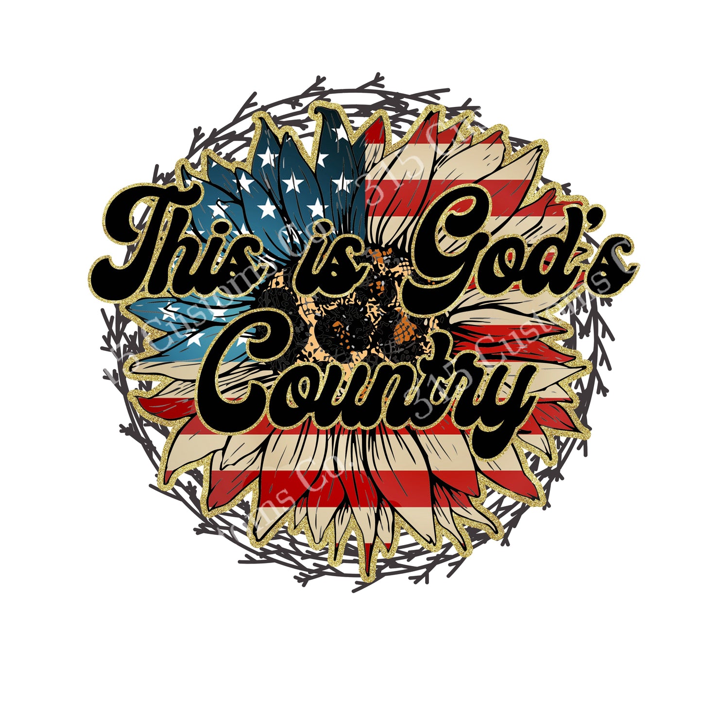 Vintage this is Gods Country Transfer